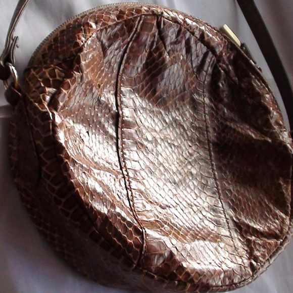 Montaldo Italy Leather Bag Retro Brown Cross Over - Picture 3 of 6